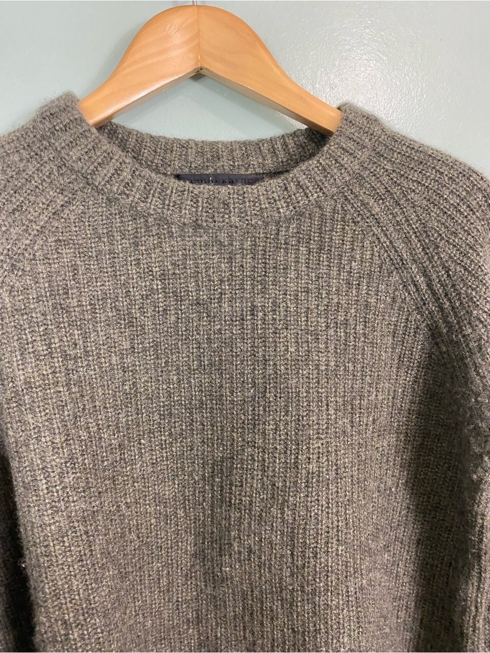 Jenni Kayne Cashmere Fisherman Sweater Green Medium - Picture 2 of 10